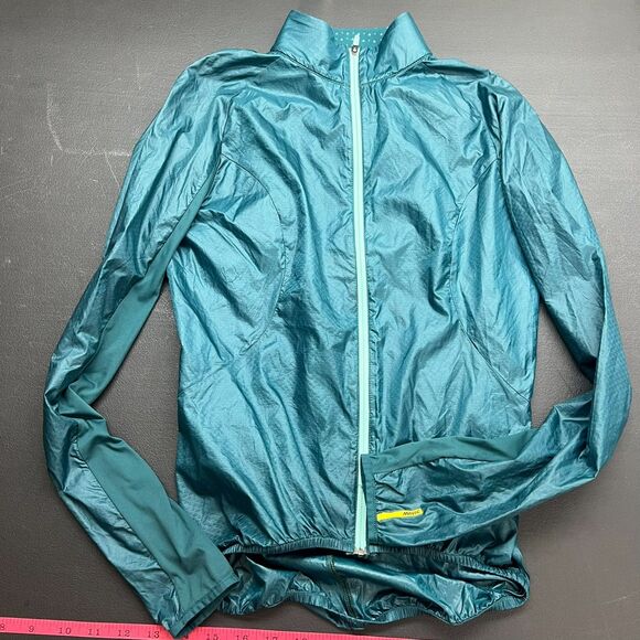 Mavic Long Sleeve Full Zip Green Windbreaker Cycling Jacket Womens Size XS - Picture 6 of 11
